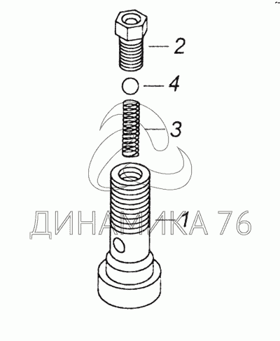 Клапан форсунки охлаждения поршня